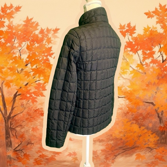 J. Crew Factory Black Zip-Up Quilted Down-Filled Jacket Size XS - Picture 7 of 14